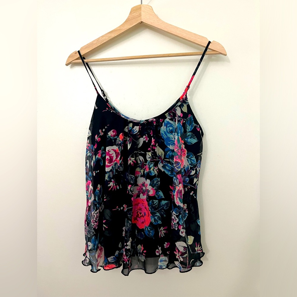 Express Flowy Floral Print Spaghetti Strap Tank